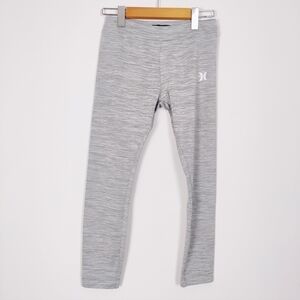 Hurley Girls Athletic Leggings in Heathered Gray Size 10-12 Years Old Activewear